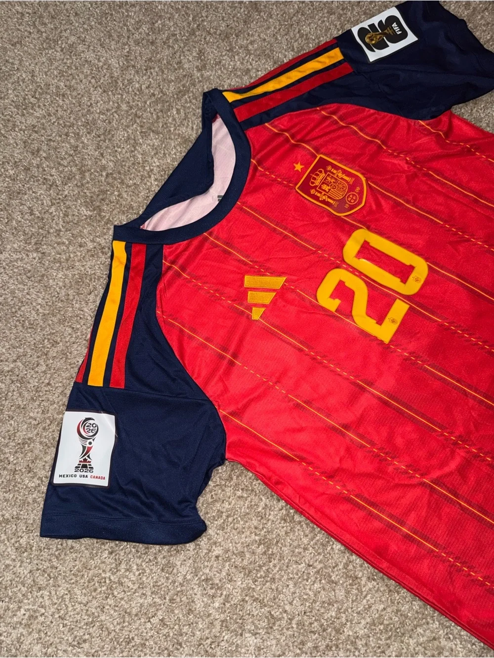 Adidas Spain 2026 Pedri #20 Men’s Home Soccer Jersey 🆕